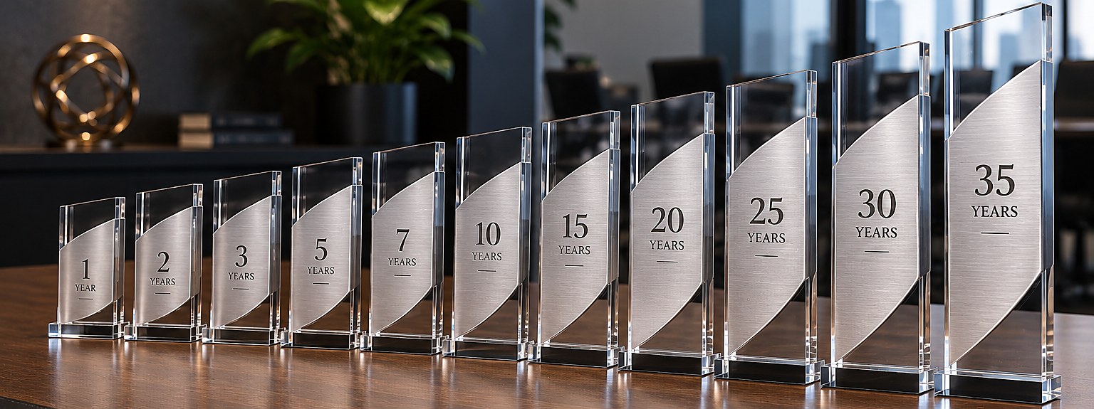 Service anniversary program, 11 tiers