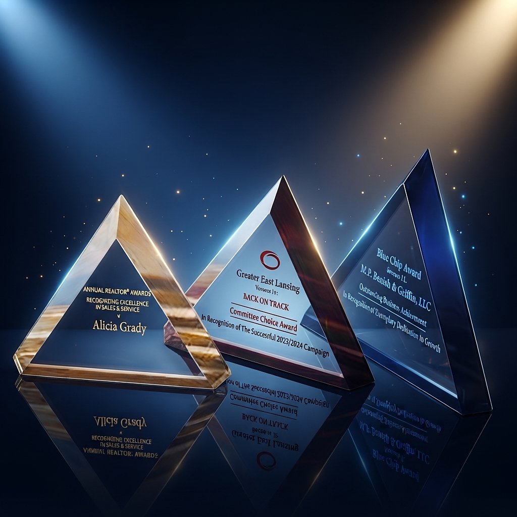 Triangle Award with Mirror