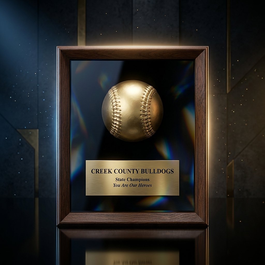 Baseball Shadow Frame Award