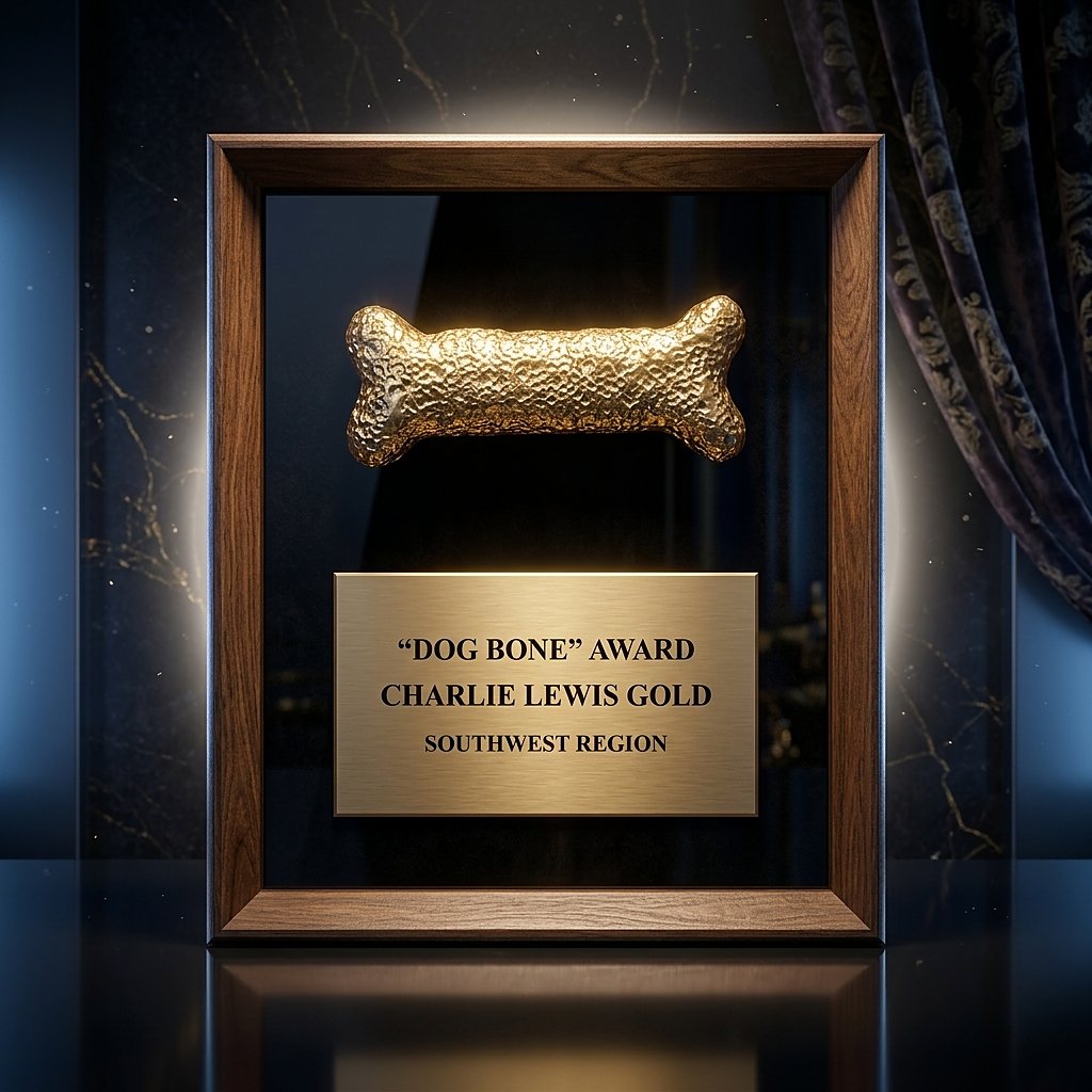 Dog Bone Shadow Frame Award