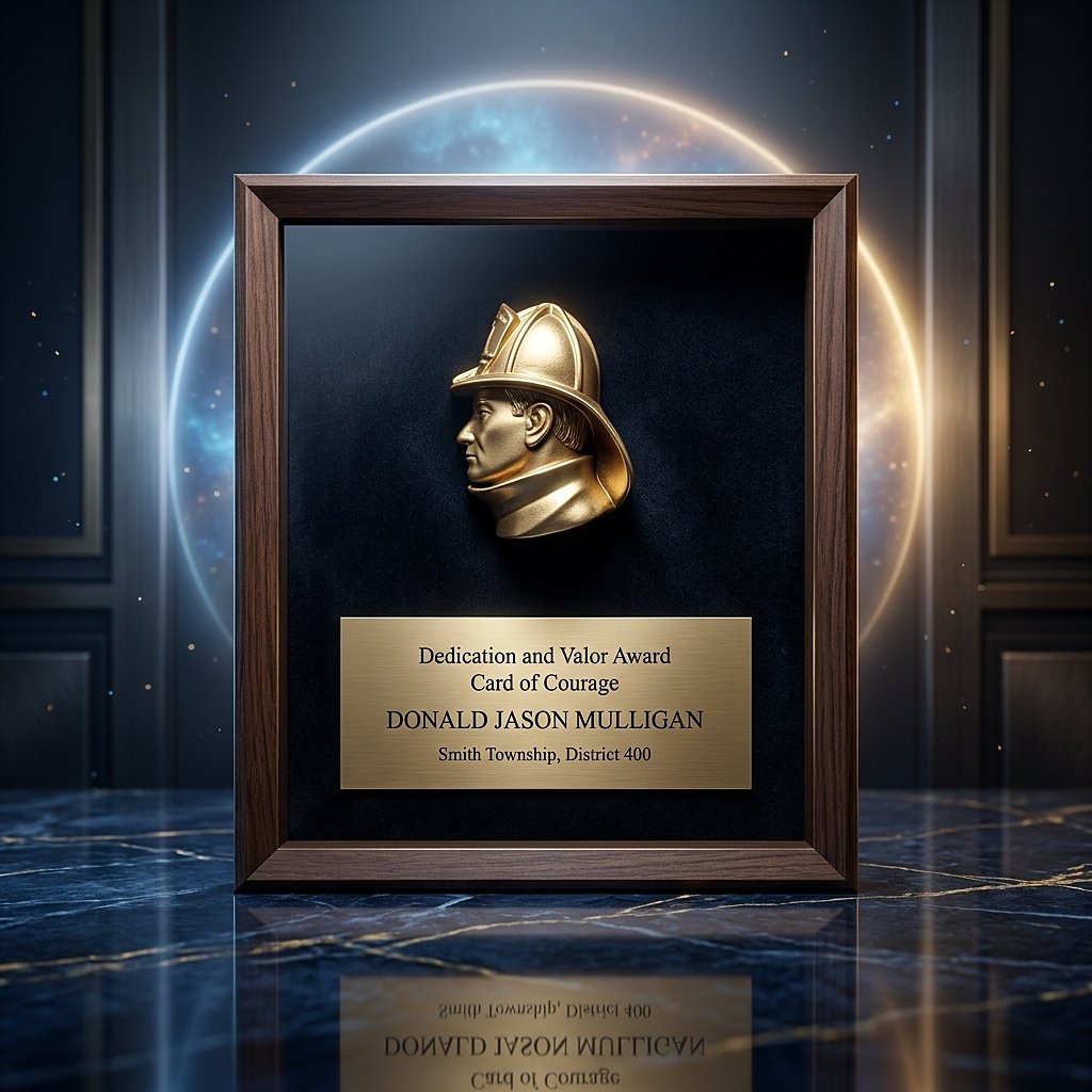 Fire Fighter Shadow Frame Award