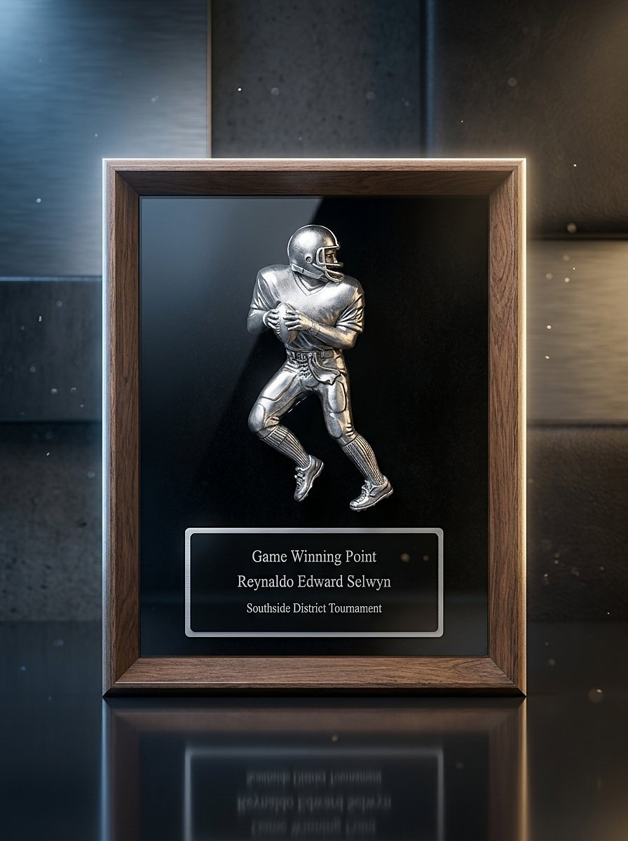 Football Player Shadow Frame Award