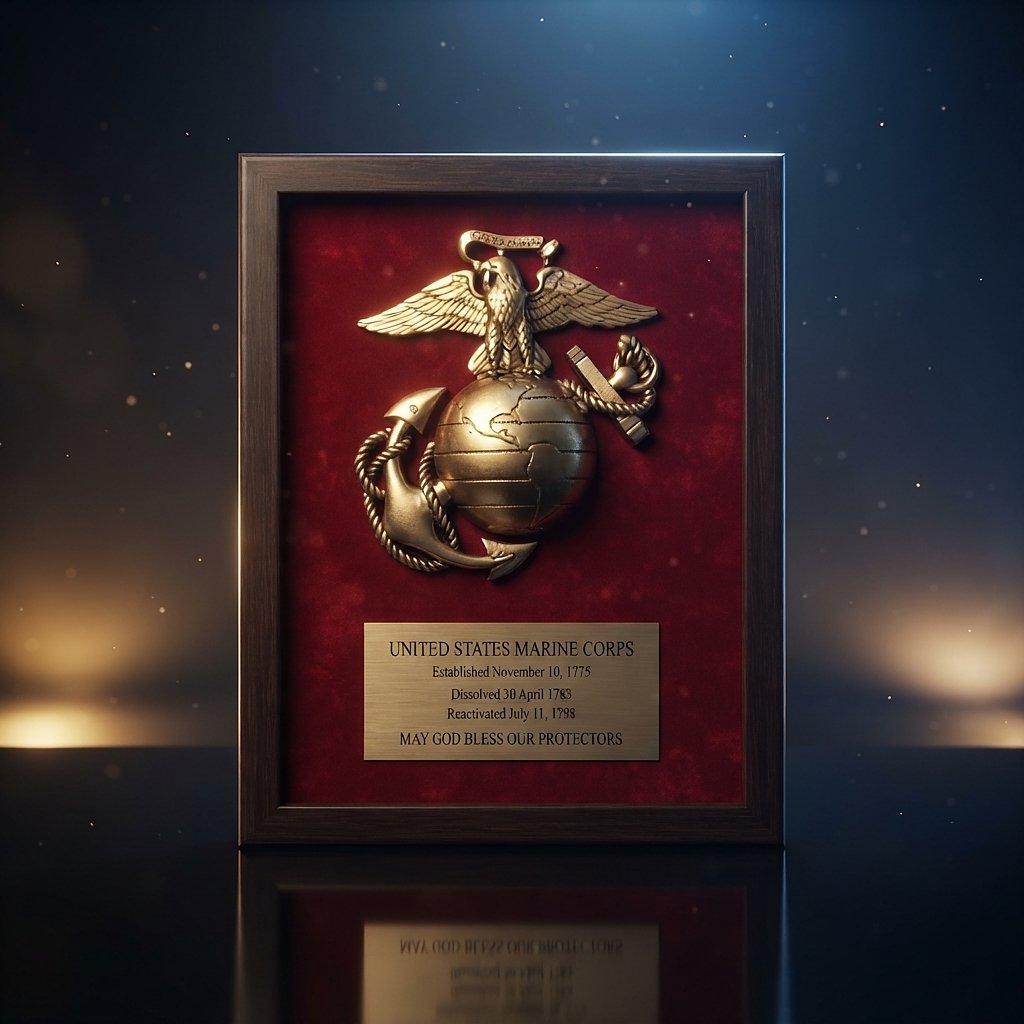 Marine Globe Shadow Frame Award