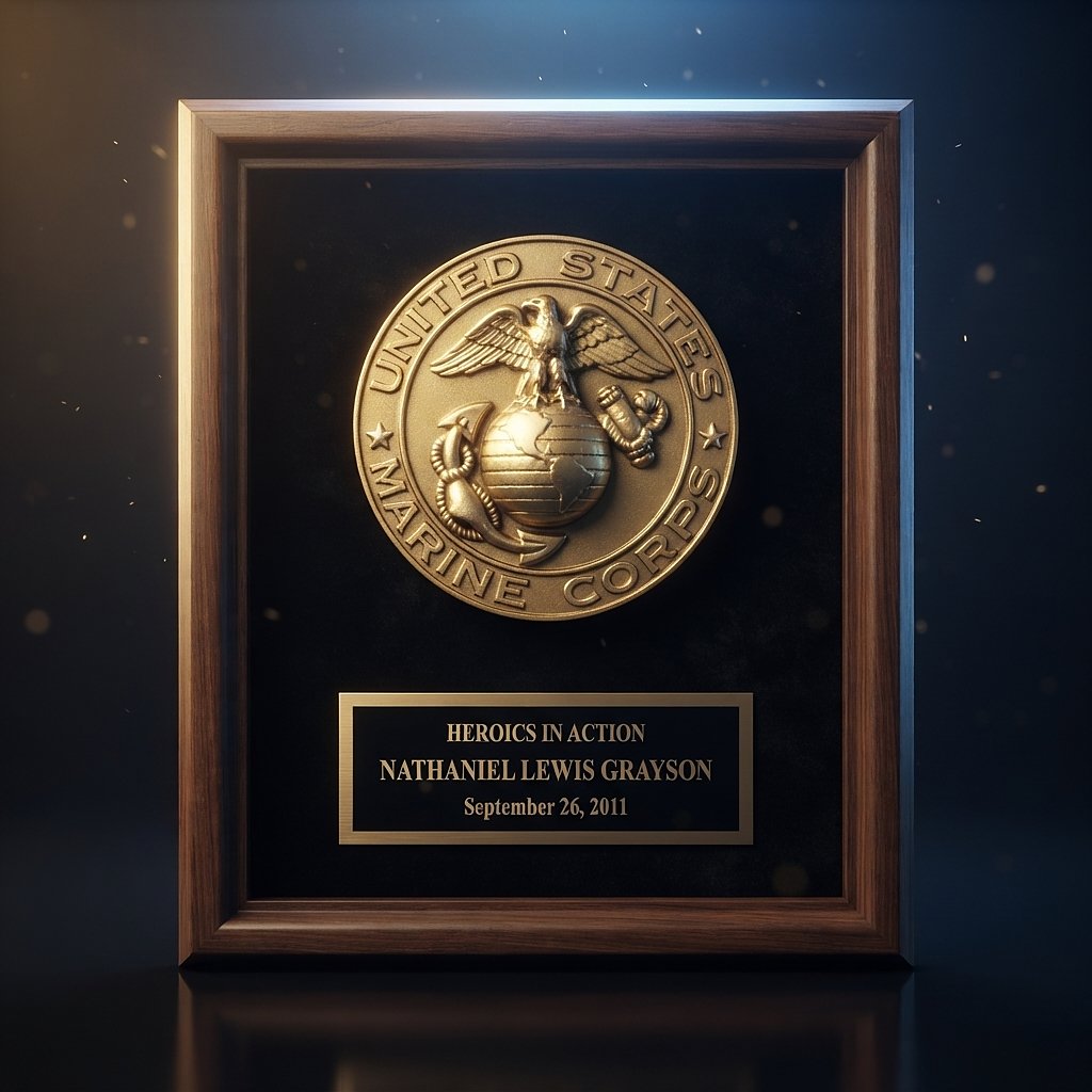 Marine Seal Shadow Frame Award
