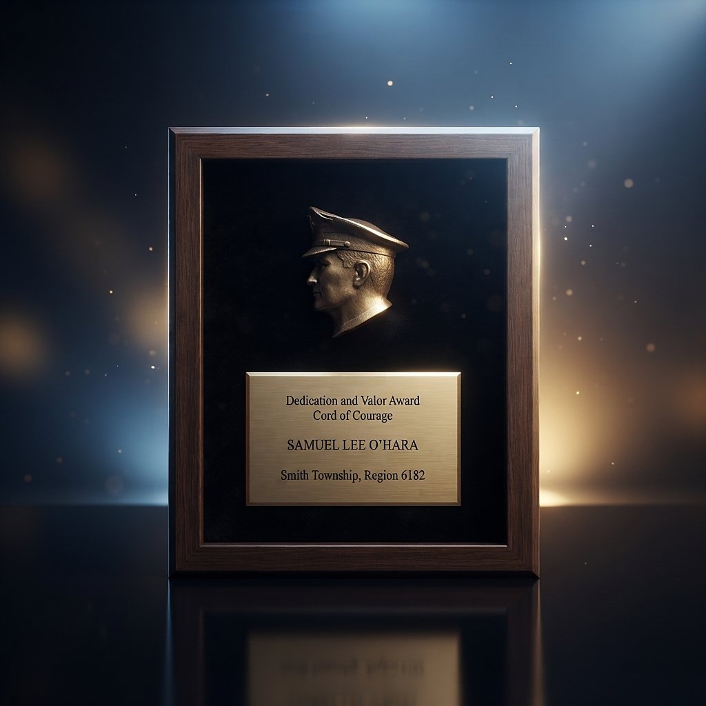 Police Officer Shadow Frame Award